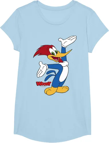 Vista 9 de Woody Woodpecker Camiseta con logotipo de cuerpo completo Negro