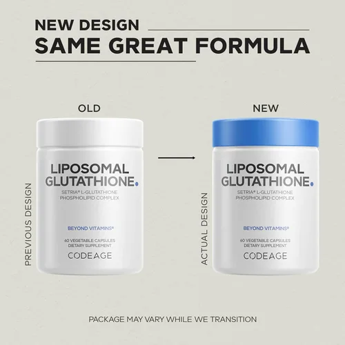Vista 3 de Codeage Suplemento de glutatión liposomal, L-glutatión de setria reducido puro, entrega liposomal, complejo fosfolípido, pastillas de polvo