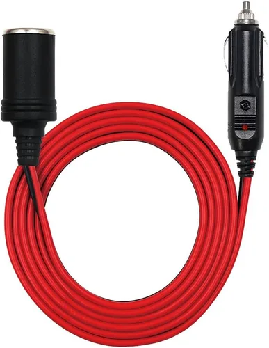 Vista 6 de Cable de extensión para encendedor de cigarrillos, enchufe de 13 pies – 14 AWG cable de cargador de automóvil de 12-24 V, enchufe macho a enchufe