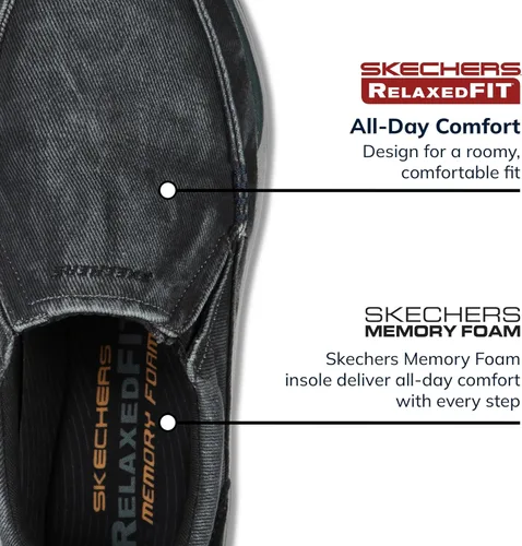 Vista 2 de Skechers Mocasines sin Cordones Expected Avillo de Ajuste Relajado para Hombre