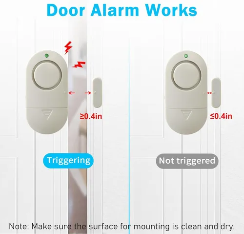 Vista 3 de Alarma de ventana de puerta, alarmas de ventana de 120 dB para seguridad del hogar, timbre de puerta para tienda de hogar, paquete de 10