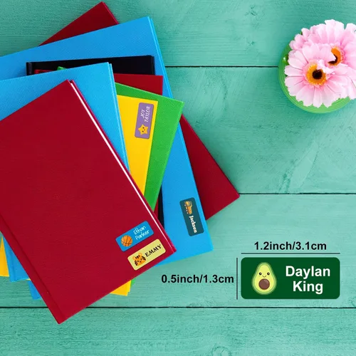 Vista 4 de 128 etiquetas adhesivas de nombre personalizadas para guardería, etiquetas de nombre impermeables personalizadas para niños, suministros escolares