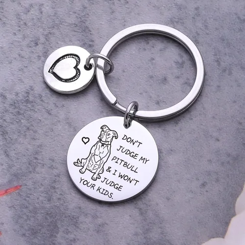 Vista 4 de Pitbull Owner - Llavero para perro y papá, joyería de Navidad, llavero veterinario