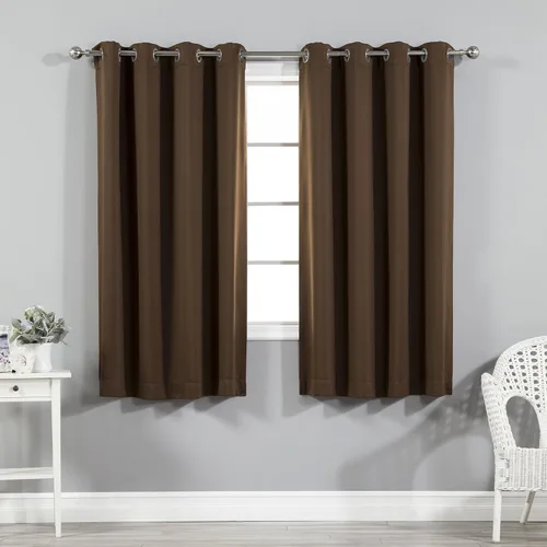 Vista 36 de Best Home Fashion Cortinas opacas con aislamiento térmico, ojales de acero inoxidable y níquel, color rosa bebé, 52 pulgadas de ancho x 63 pulgadas