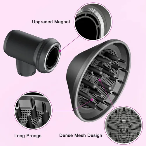 Vista 9 de Juego de accesorios de difusor y adaptador para Dyson Airwrap, para Airwrap Styler en una combinación de secador de pelo