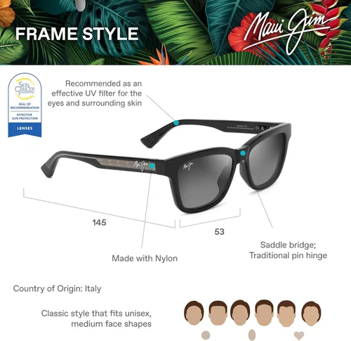 Vista 7 de Maui Jim Gafas de sol deportivas Ho'okipa unisex para adultos