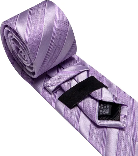 Vista 330 de Barry.Wang Juego de corbatas para hombre, corbata de seda a rayas, tejido a cuadros, gemelos formales, negocios, boda
