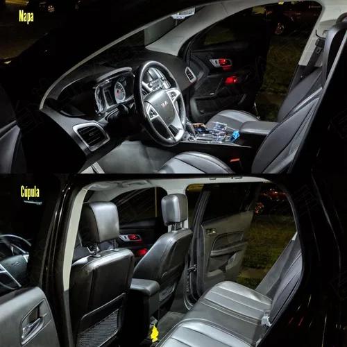 Vista 4 de Kit de 11 luces LED interiores Equinox para Chevrolet Chevy Equinox 2010 2011 2012 2013 2014 2015 2016 2017 blanco 6000K paquete de iluminación LED