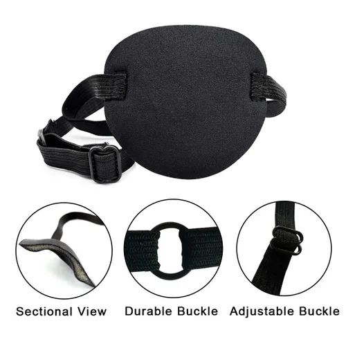 Vista 2 de Paquete de 4 parches para los ojos, parche médico suave ajustable para ambliopía y cubierta para ojos perezosos para niños/adultos, 4