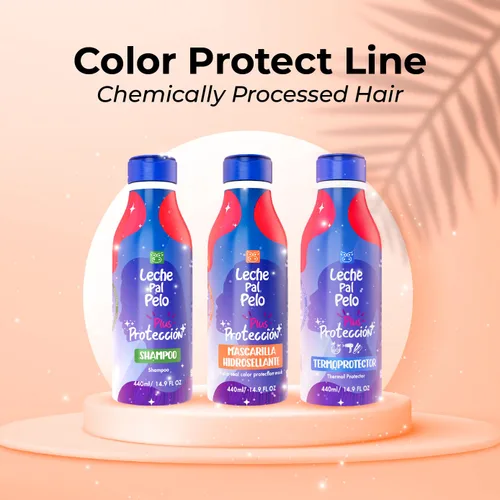 Vista 6 de Leche Pal Pelo Protection Plus - Champú hecho sin sulfatos para cabello teñido - Limpieza suave con arroz, proteína de quinua - 14.9 oz