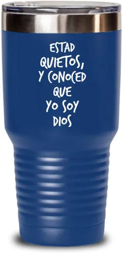 Vista 10 de Regalos catolica cristianas vaso en espanol con versiculos de la biblia para padres estad quietos