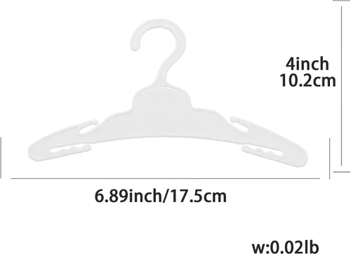 Vista 7 de MSYO 20 ganchos de muñeca para ropa de 18 pulgadas, accesorios resistentes para colgar muñecas, funcionan muy bien con varilla de menos de 1/2