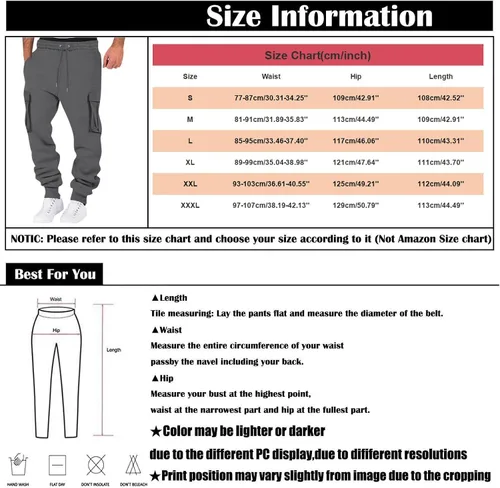 Vista 6 de GDJGTA Pantalones cargo para hombre, holgados, pantalones deportivos para hombre, pantalones deportivos casuales, pantalones de carga rectos