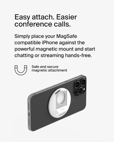 Vista 5 de Belkin Soporte para cámara MagSafe de iPhone para MacBook, Soporte para cámara de continuidad, Convierta el teléfono en una cámara web, Compatible