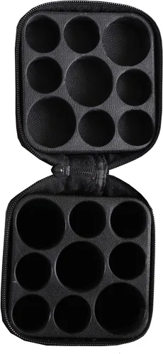 Vista 3 de Accuplay Funda rígida para tacos de billar 3x6, elija negro, marrón, rojo blanco, azul blanco o negro blanco