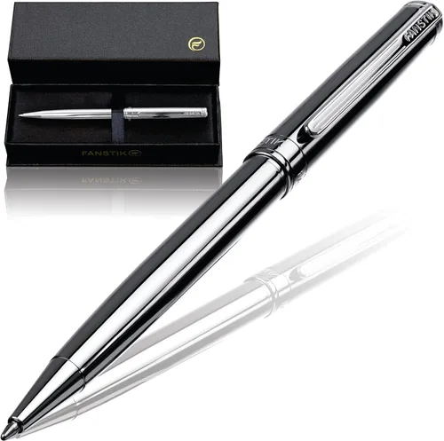 Vista 27 de FANSTIK Bolígrafo de lujo negro y dorado, juego de regalo elegante para mujeres, chapado en oro real de 24 quilates, juego de regalo profesional