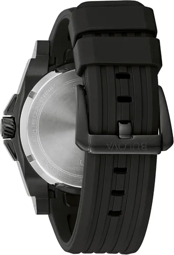 Vista 3 de Bulova Men's Icon 3-Hand Calendar Watch with Black Polyurethane Strap, Precisionist, Luminous Markers, 300M WR