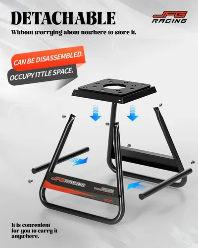 Vista 4 de JFG RACING Soporte para moto de motocross, universal desmontable recubierto en polvo antideslizante de acero para fuera de carretera MX de alta Negro