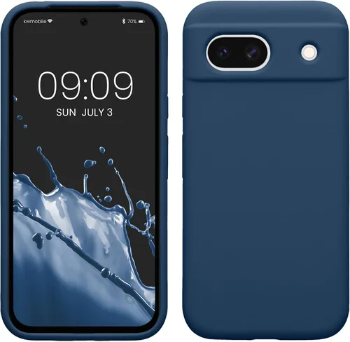 Vista 76 de kwmobile Funda Compatible con Google Pixel 6 Pro - Funda de Teléfono de Silicona TPU con Acabado Suave - Azul Caribe