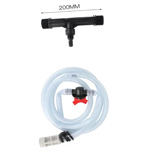 Vista 6 de Venturi - Kit de inyector de fertilizante de 1 pulgada, sistema de riego por goteo eficiente con tubo de agua para césped, jardín, invernadero