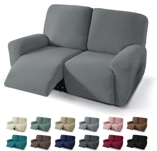 Vista 33 de JIVINER Fundas reclinables de gran tamaño de 3 piezas para sillón reclinable grande con bolsillos, tela jacquard elástica Lazy Boy funda para sofá