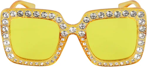 Vista 2 de Gafas de sol de gran tamaño con marco cuadrado con diamantes de imitación para mujer