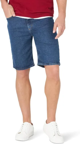 Vista 12 de Wrangler Authentics pantalones cortos de jean clásicos con cinco bolsillos de ajuste relajado para hombre Dark Rinse