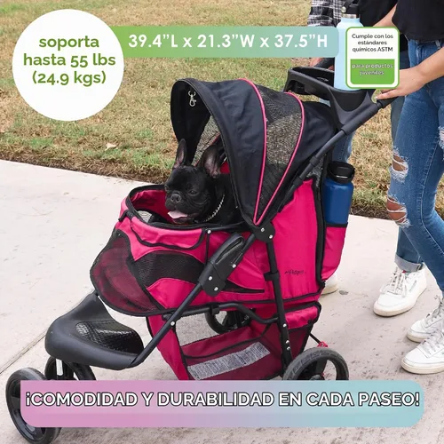 Vista 11 de Petique Razzberry - Cochecito para mascotas, Razzberry, talla única (ST01100103)