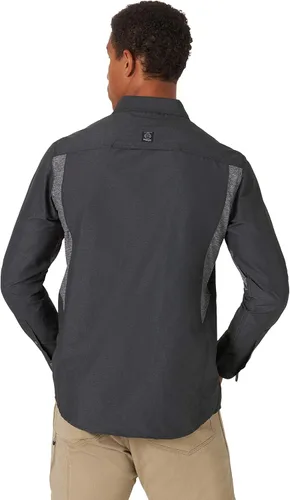 Vista 2 de ATG de Wrangler - Camisa de manga larga para hombre, de material mixto Negro