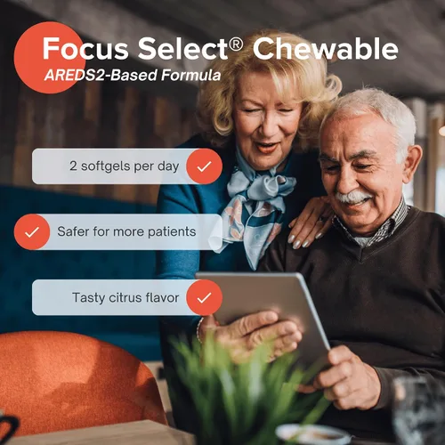 Vista 5 de Focus Select AREDS2 - Suplemento masticable de vitaminas y minerales para ojos (180 unidades, suministro para 90 días) Masticable para ojos