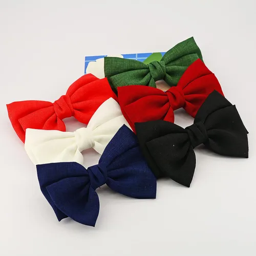Vista 6 de Paquete de 6 pinzas de lazo de color sólido de 5.2 pulgadas para mujer, pasadores para el cabello, accesorios para el cabello