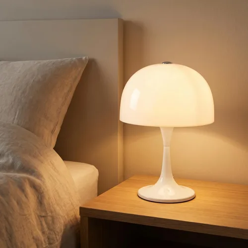 Vista 3 de Lámpara de mesa moderna y elegante para dormitorio, lámpara de mesa de 3 luces LED para sala de estar, oficina, lámpara de escritorio de hongo