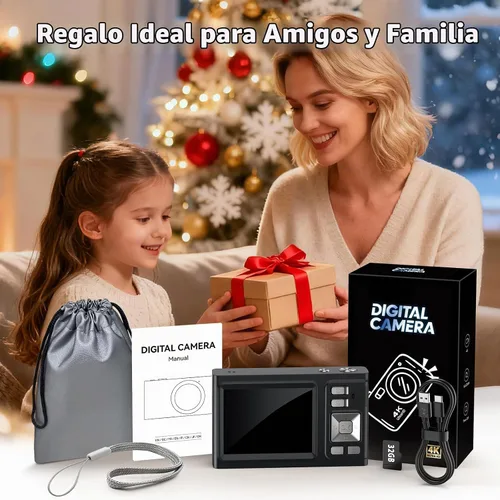 Vista 6 de JDZ Cámara digital 4K para fotografía con enfoque automático y tarjeta