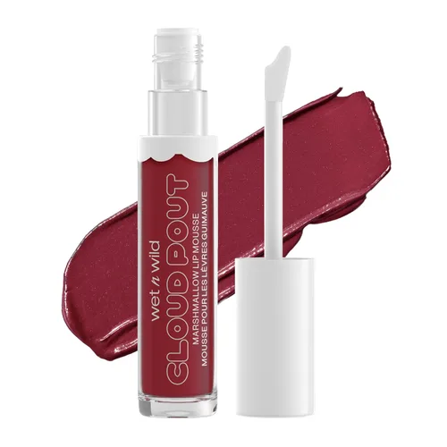 Vista 9 de wet n wild Liquid Lipstick Cloud Pout Marshmallow, Light Pink Cloud Chaser Mousse de crema labial mate Aceite de argán Vitamina E