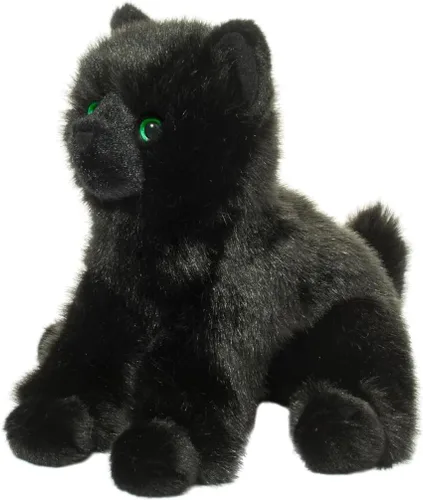 Vista 2 de Douglas Salem - Peluche de gato negro, 9 pulgadas de alto sentado