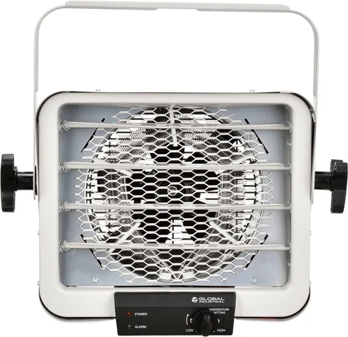 Vista 6 de Global Industrial Calentador eléctrico de unidad de garaje con termostato, Multt-Watt 1881-5000W, 240V-208V, acabado de capa epoxi gris, montaje