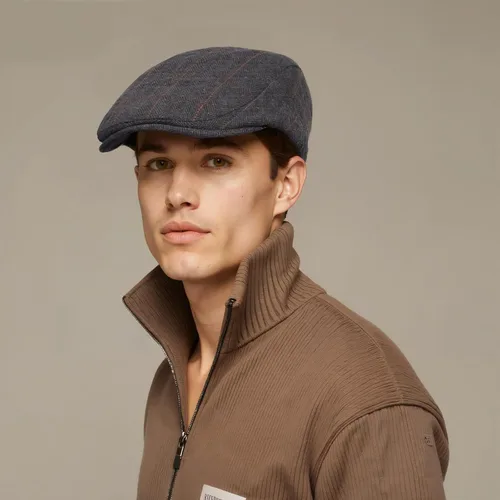 Vista 2 de Senker Fashion Paquete de 2 gorras de Newsboy para hombre, ajustables, de espiga, de lana de tweed, gorra plana, gorra de conducción Ivy Cabbie