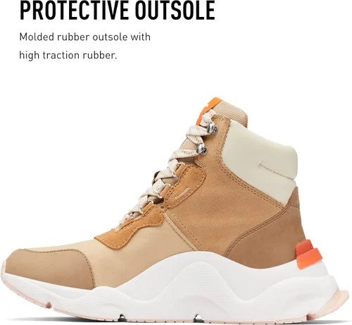 Vista 4 de Sorel Botas Kinetic RNEGD Conquest para mujer, botas de invierno de cuero impermeables