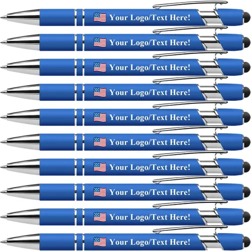 Vista 13 de Bolígrafos personalizados con lápiz capacitivo, bolígrafos personalizados impresos con tu logotipo o mensaje, ideales para regalos, promociones