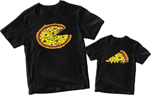 Vista 3 de Pizza PiePizza Slice - Camisas familiares a juego