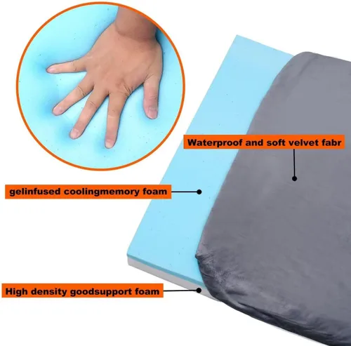 Vista 10 de El colchón de camping de esponja de memoria Bzvystux es adecuado para colchonetas impermeables para adultos, colchones de piso enrollables