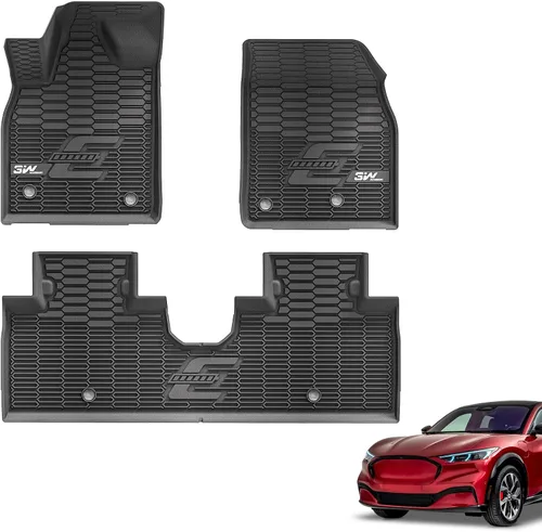 Vista 18 de 3W Alfombrillas para Ford F-150 2015-2025 y F150 Lightning SuperCrew 2022-2025 (sin almacenamiento plano plegable), TPE para todo tipo de clima