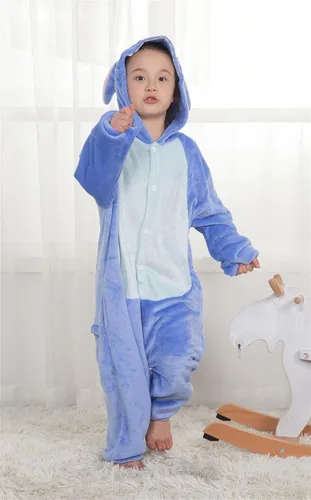 Vista 3 de FOFJR Animales Unisex Niños Anime Cosplay Traje Escuela Fiesta Estudiante Juega Juegos de Una Pieza Pijamas Puntada Monos