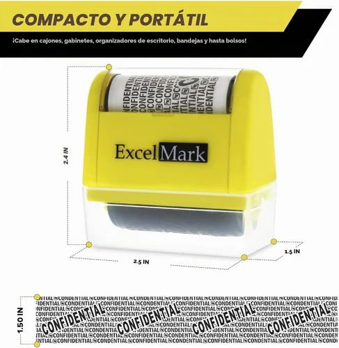 Vista 6 de ExcelMark - Sello de protección contra robo de identidad en forma de tubo