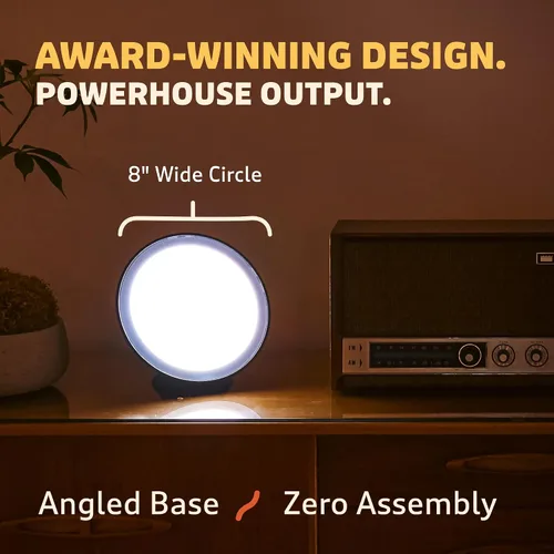 Vista 4 de Circadian Optics Lampu Lámpara de Escritorio de Terapia de Luz Brillante Como se Vio en Shark Tank Brillo Ultra Potente de 10,000 LUX