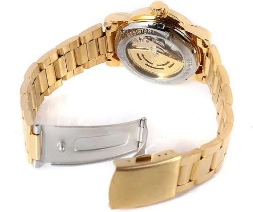 Vista 5 de SENRUD Relojes automáticos para mujer, de acero inoxidable, con esqueleto, impermeable, reloj de pulsera automático, regalo para mujer