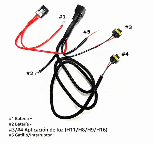 Vista 2 de iJDMTOY H11 880 890 Relay Cableado Arnés para HID Kit de conversión, Add-On Niebla Luces, LED de circulación diurna Lámparas y mucho más
