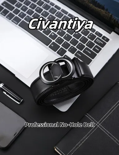 Vista 8 de Cinturón de cuero con trinquete ajustable para hombre, regalo de corte 1 38 para un ajuste perfecto