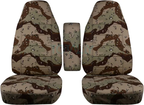 Vista 13 de Totally Covers Compatible con Ford Ranger/Mazda Serie B 2004-2012, fundas de asiento de cubo de camión de camuflaje con funda para reposabrazos beige