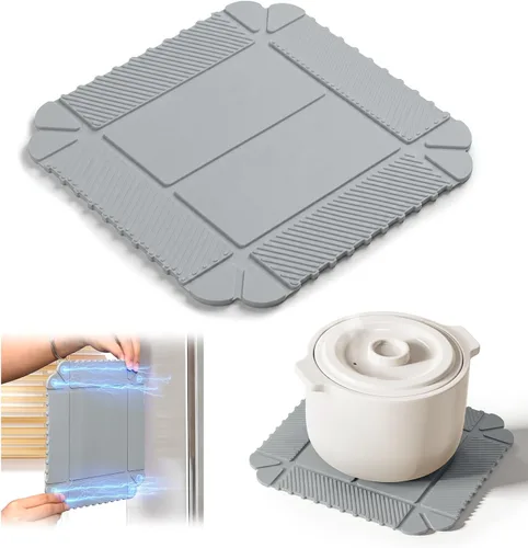 Vista 12 de Salvamanteles magnéticos de silicona y soporte para ollas